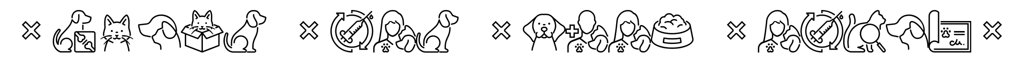 Square Line Icons Animals Vet image
